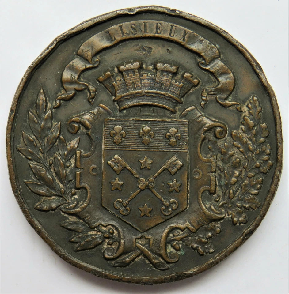 Societe De Mulation De Lisieux 1881 Antique French Medal