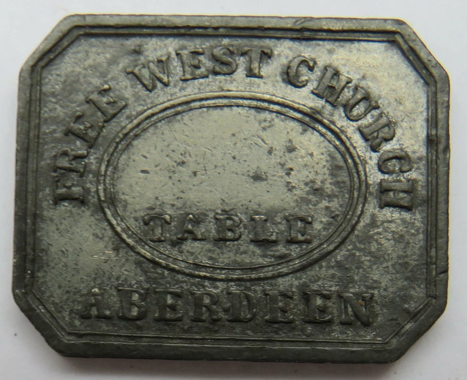 19thC Free West Church Of Aberdeen Token