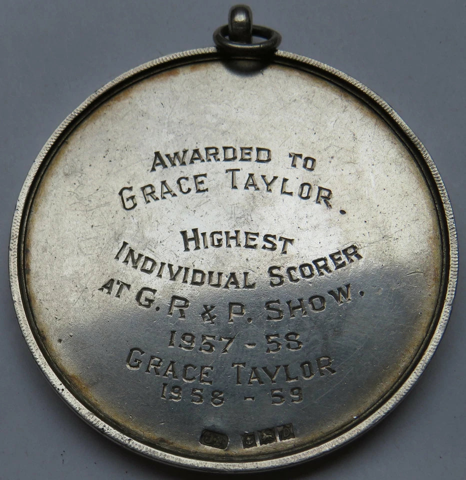 Sterling Silver Medal "The Inveravon Medal" Awarded To Highest Individual Scorer At G.R. & P Show 1957