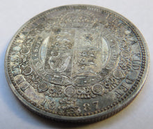 Load image into Gallery viewer, 1887 Queen Victoria Jubilee Head Halfcrown Coin - Great Britain
