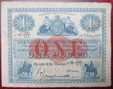 Load image into Gallery viewer, 1919 The Union Bank Of Scotland Limited £1 One Pound Banknote
