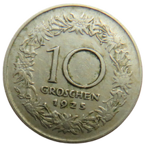 Load image into Gallery viewer, 1925 Austria 10 Groschen Coin
