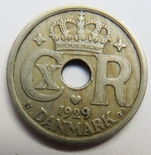 Load image into Gallery viewer, 1929 Denmark 25 Ore Coin
