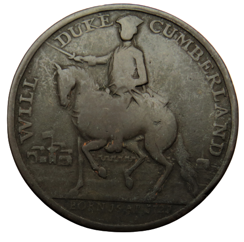 Jacobite - Rebellion Justly Rewarded At Culloden 1746 - Duke of Cumberland Medal