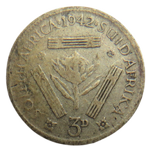 Load image into Gallery viewer, 1942 King George VI South Africa Silver Threepence Coin
