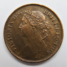 Load image into Gallery viewer, 1884 Queen Victoria Bun Head Farthing Coin
