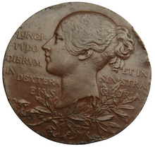 Load image into Gallery viewer, 1837-1897 Queen Victoria Diamond Jubilee Large Bronze Medal
