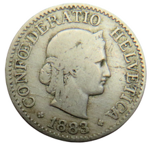 Load image into Gallery viewer, 1883 Switzerland 10 Rappen Coin
