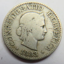 Load image into Gallery viewer, 1883 Switzerland 10 Rappen Coin
