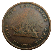 Load image into Gallery viewer, 1843 New Brunswick Half Penny Token
