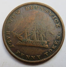 Load image into Gallery viewer, 1843 New Brunswick Half Penny Token
