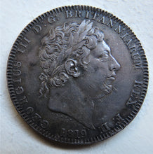 Load image into Gallery viewer, 1819 LX. King George III Silver Crown Coin - Great Britain
