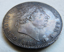 Load image into Gallery viewer, 1819 LX. King George III Silver Crown Coin - Great Britain
