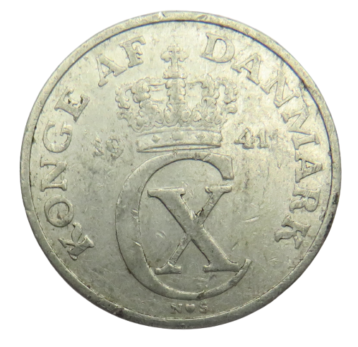 1941 Denmark 5 Ore Coin