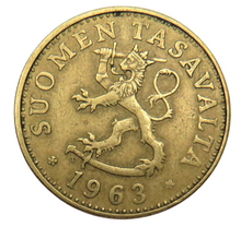 Load image into Gallery viewer, 1963 Finland 50 Pennia Coin
