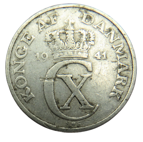 1941 Denmark 5 Ore Coin