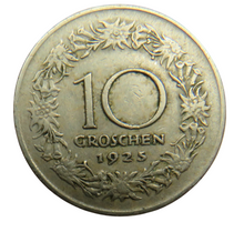 Load image into Gallery viewer, 1925 Austria 10 Groschen Coin
