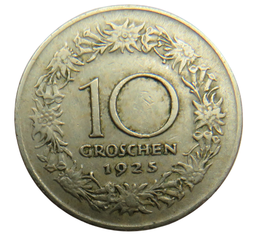 1925 Austria 10 Groschen Coin