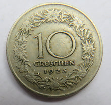 Load image into Gallery viewer, 1925 Austria 10 Groschen Coin
