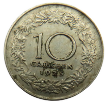 Load image into Gallery viewer, 1925 Austria 10 Groschen Coin
