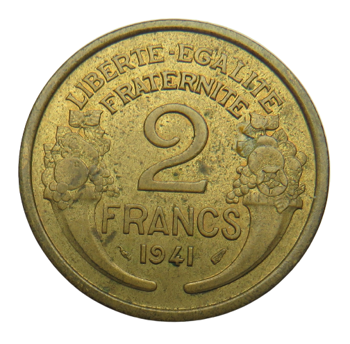 1941 France 2 Francs Coin