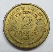 Load image into Gallery viewer, 1941 France 2 Francs Coin
