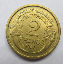 Load image into Gallery viewer, 1939 France 2 Francs Coin
