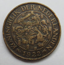 Load image into Gallery viewer, 1922 Netherlands One Cent Coin
