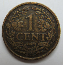 Load image into Gallery viewer, 1922 Netherlands One Cent Coin Reverse
