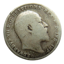 Load image into Gallery viewer, 1910 King Edward VII Silver Threepence Coin - Great Britain
