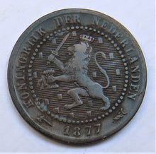 Load image into Gallery viewer, 1877 Netherlands One Cent Coin
