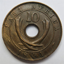 Load image into Gallery viewer, 1941-I George VI East Africa 10 Cents Coin
