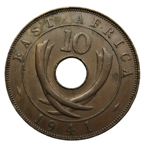 Load image into Gallery viewer, 1941-I George VI East Africa 10 Cents Coin
