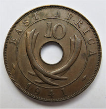 Load image into Gallery viewer, 1941-I George VI East Africa 10 Cents Coin
