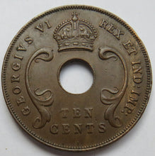 Load image into Gallery viewer, 1941-I George VI East Africa 10 Cents Coin
