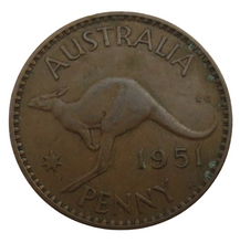 Load image into Gallery viewer, 1951 King George VI Australia One Penny Coin
