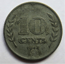 Load image into Gallery viewer, 1942 Netherlands 10 Cents Coin
