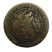 Load image into Gallery viewer, 1878 Netherlands One Cent Coin
