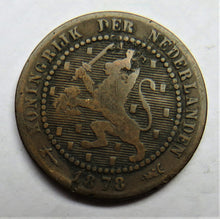 Load image into Gallery viewer, 1878 Netherlands One Cent Coin
