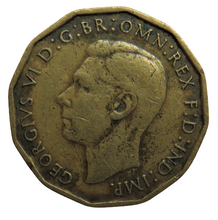 Load image into Gallery viewer, 1946 King George VI Brass Threepence Coin - Great Britain - Scarce Date
