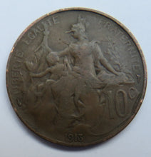 Load image into Gallery viewer, 1913 France 10 Centimes Coin
