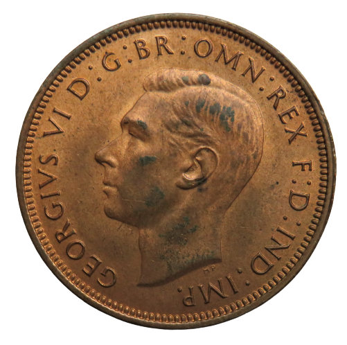 1944 King George VI Halfpenny Coin Great Britain