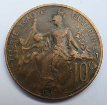 Load image into Gallery viewer, 1917 France 10 Centimes Coin
