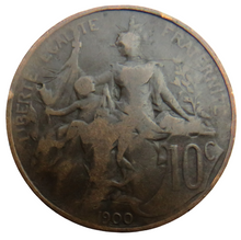 Load image into Gallery viewer, 1900 France 10 Centimes Coin
