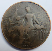 Load image into Gallery viewer, 1900 France 10 Centimes Coin
