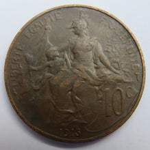 Load image into Gallery viewer, 1915 France 10 Centimes Coin
