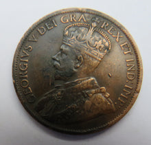 Load image into Gallery viewer, 1920 King George V Canada One Cent Coin
