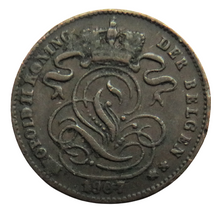 Load image into Gallery viewer, 1907 Belgium One Centime Coin
