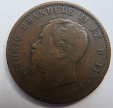 Load image into Gallery viewer, 1866 Italy 10 Centesimi Coin
