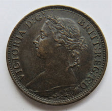 Load image into Gallery viewer, 1891 Queen Victoria Farthing Coin Great Britain
